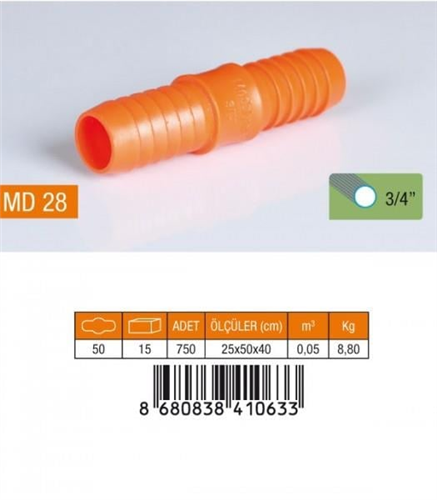 MEDALYAN 3/4 NORMAL HORTUM EKİ / 50 - 750